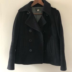 J.Crew Classic Peacoat 100% wool fully lined